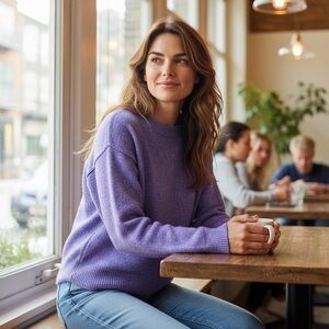 EUC - J. Crew Alpaca Blend Crew Neck Sweater - Size S - lavender